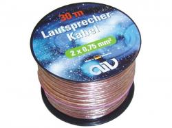 Lautsprecherkabel AIV Mini-Spule 2x0,75 mm� 30 m OFC-Cu transparent