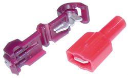 AIV 530758 Abzweigverbinder mit Flachstecker - rot - 0,2 / 1,0 qmm - 1 Set