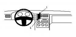 Brodit ProClip - Fahrzeughalterung - Seat Ibiza (93-99) / VW Caddy (95-05) / Polo (95-99) - 852058