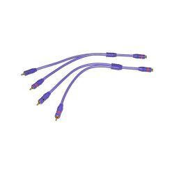 AIV Cinch-Y-Adapter - 1 Buchse auf 2 Stecker - 0,2 m - violette - 1 Paar - 630204