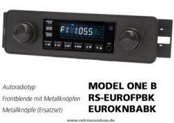 Ampire RETROSOUND Frontblende mit Metall-Bedienkn�pfen - Trabant - black - RS-EUROFPBK