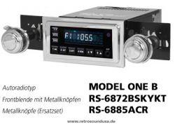 Ampire RETROSOUND Frontblende mit Metall-Bedienkn�pfen - Chevrolet Chevelle 1968-72 - RS-6872BSKYKT