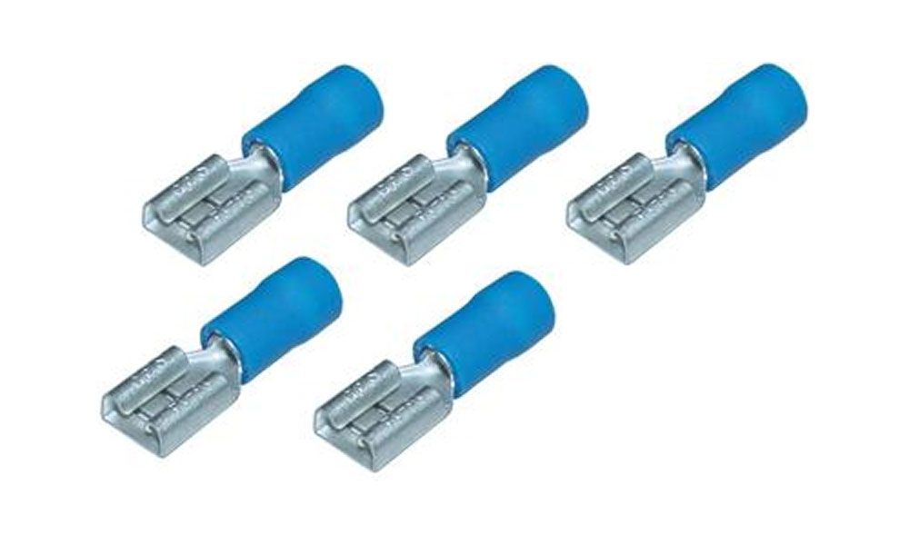 AIV 530712 Flachsteckh�lsen - blau - 1,5 / 2,5 qmm - 5 St�ck