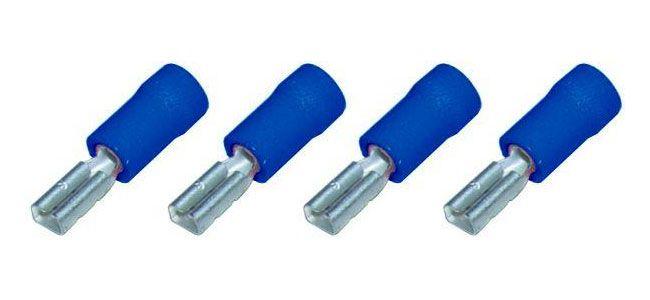 AIV 560759 Flachsteckh�lsen - blau - 1,5 / 2,5 qmm - 100 St�ck