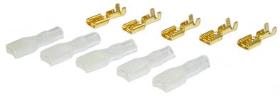 AIV 660713 Flachsteckh�lsen - vergoldet - 4,0 / 6,0 qmm - 50 St�ck