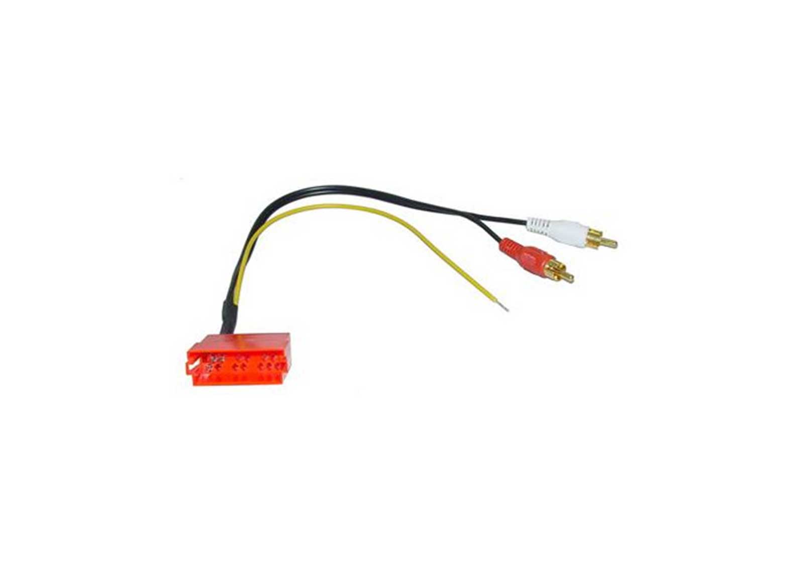 Vorverst�rkeradapter Line-Out Adapter (2x Cinch auf Mini-ISO)