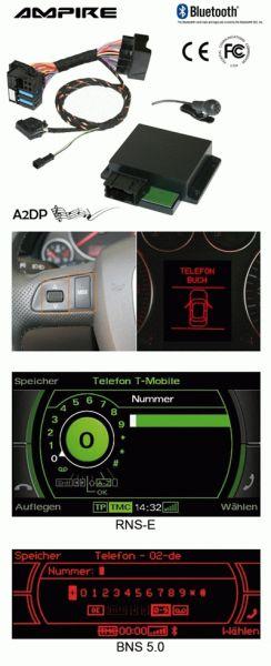 AMPIRE 36431 FISCON Bluetooth Freisprecheinrichtung - Basic-Plus - Audi (Concert, RNS-E, BNS 5.0)
