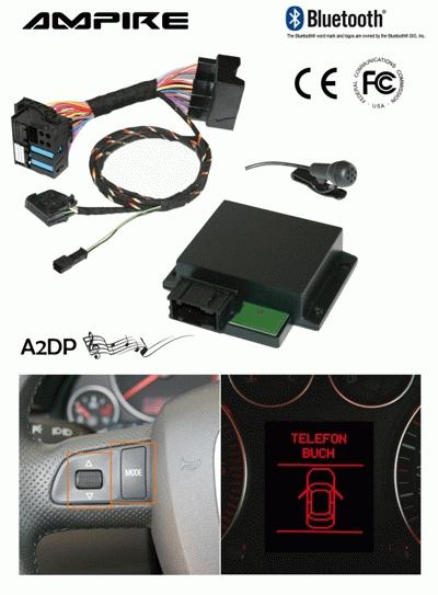 AMPIRE 36430 FISCON Bluetooth Freisprecheinrichtung - Basic - Audi (Chorus 2, Concert 2, Symphony 2)