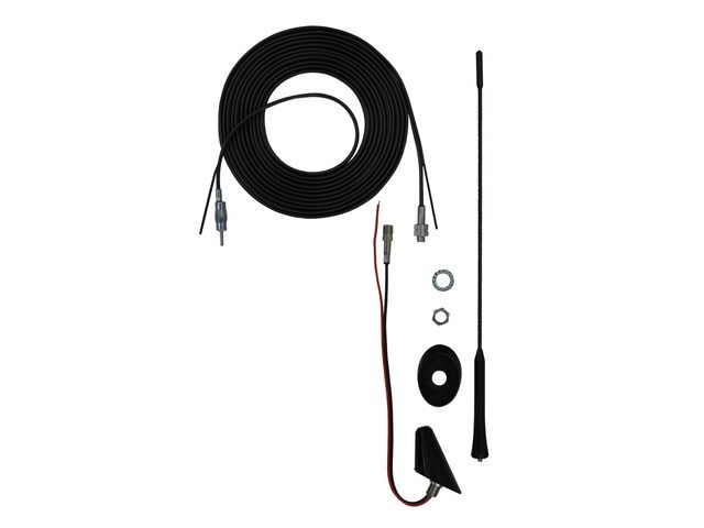 AIV Dachantenne - Radio FM/AM - universal - 52� - schwarz - aktiv - DIN 150 Ohm - 5m Kabel - 150252