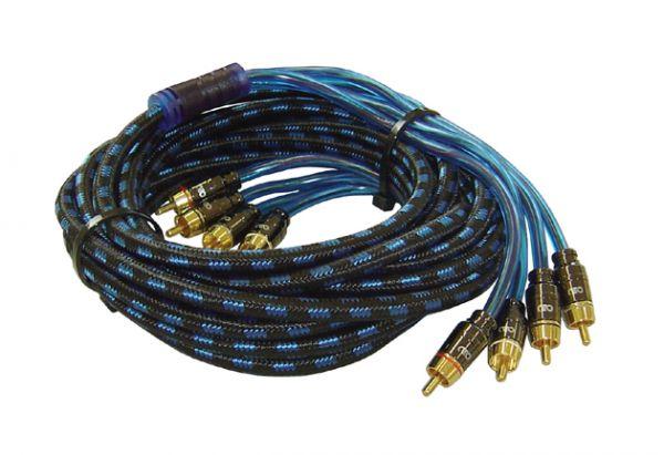 AIV Cinchkabel 4-Kanal - 5,5 m - blau, schwarz -890253