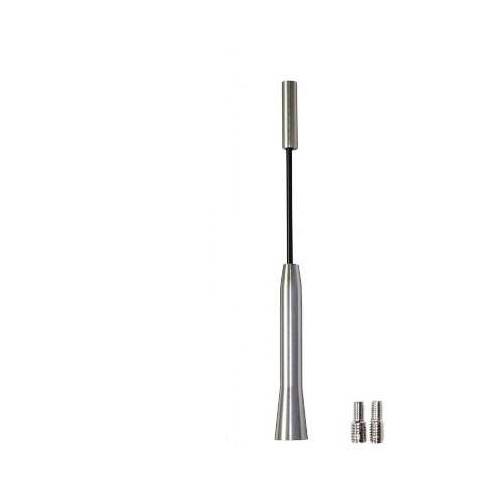 Ersatzantennenstab - Aluminium - silber / schwarz - M5 / M6 Gewinde - 16 cm L�nge