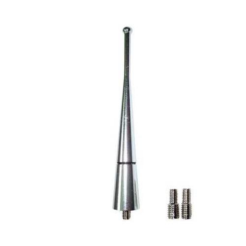 Ersatzantennenstab - Aluminium - silber - M5 / M6 Gewinde - 9 cm L�nge