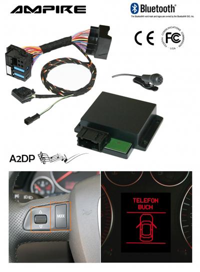 AMPIRE 36430-1 FISCON Bluetooth Freisprecheinrichtung - Basic - Audi (Concert 2, Symphony 2 + BNS 4)