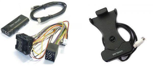 Dension Gateway Lite + 5G Cradle - iPod / iPhone / USB Interface - BMW 17 PIN Rundkontaktstecker