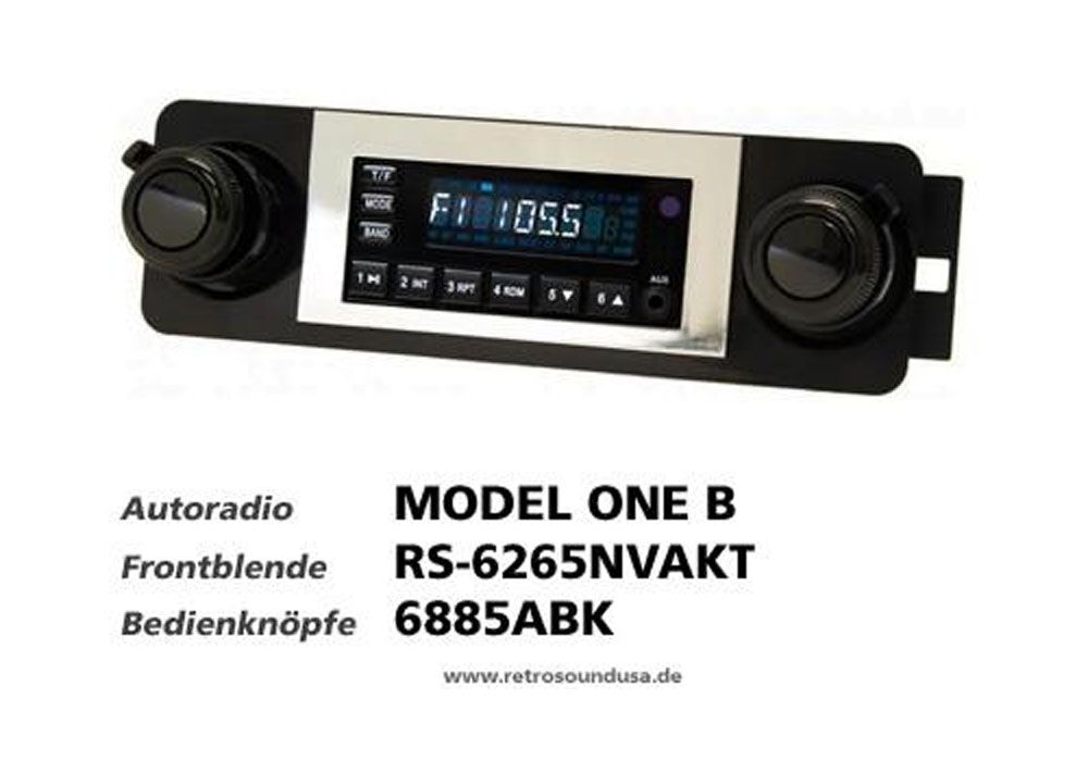 Ampire RETROSOUND Frontblende mit Metall-Bedienkn�pfen - Ford Mustang 1964-66 - RS-6466MUSTKT