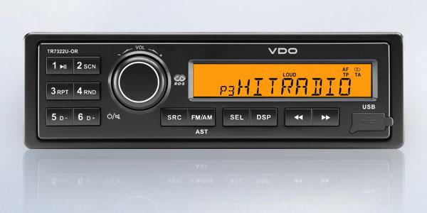 VDO TR7322U-OR - MP3-Autoradio 24 Volt mit USB / AUX-IN