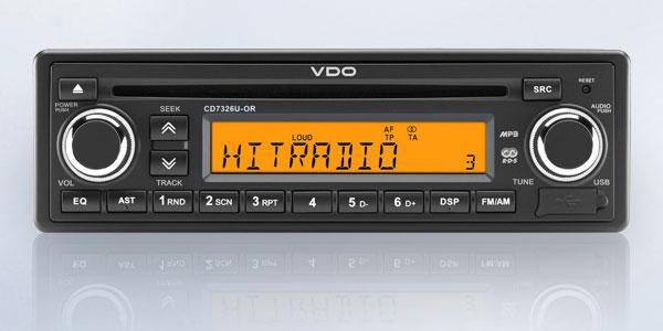 VDO CD7326U-OR - CD/MP3-Autoradio 24 Volt mit USB / AUX-IN