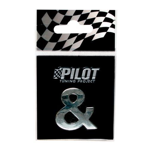 Lampa Pilot 07947 - 3D-Symbol Chrom - & - 18 mm - selbstklebend
