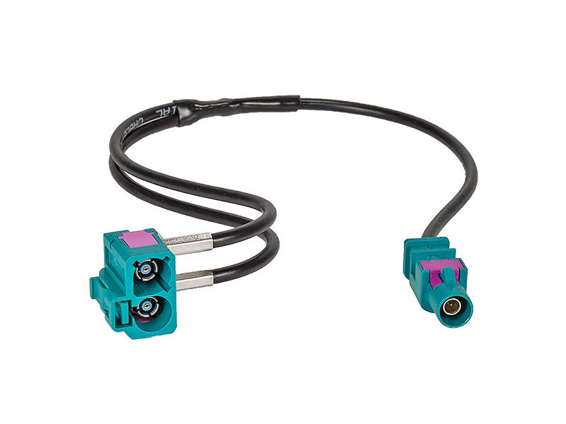 Antennenadapter Fakra (M) auf Doppel Fakra (F) - AUDI (z.B. RNS-E), VW