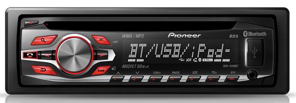 Pioneer DEH-4400BT - CD/MP3-Autoradio mit Bluetooth / USB / iPod / AUX-IN
