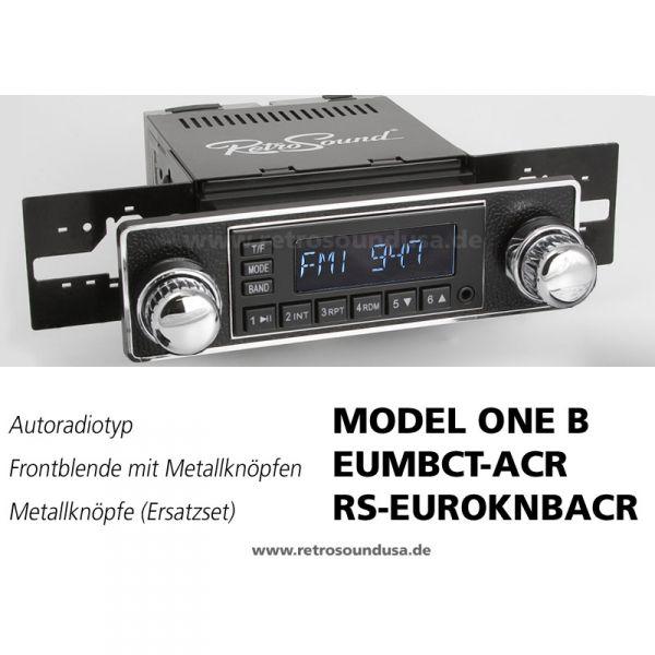 Ampire RETROSOUND Mini Chromrand Frontblende mit Metall-Bedienkn&ouml;pfen - Chrome - EUMBCT-ACR
