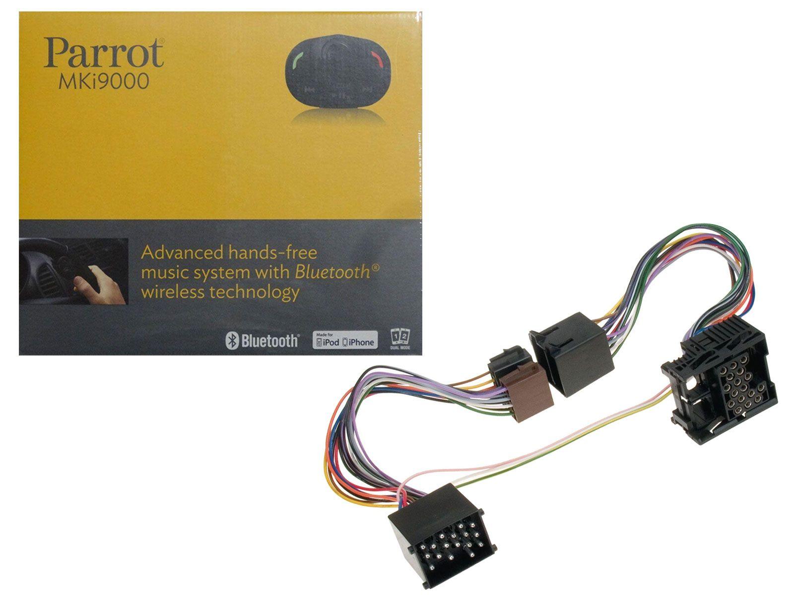 Set Parrot MKi9000 Bluetooth Freisprechanlage + BMW 3er, 5er (bis 2001) FSE Adapter
