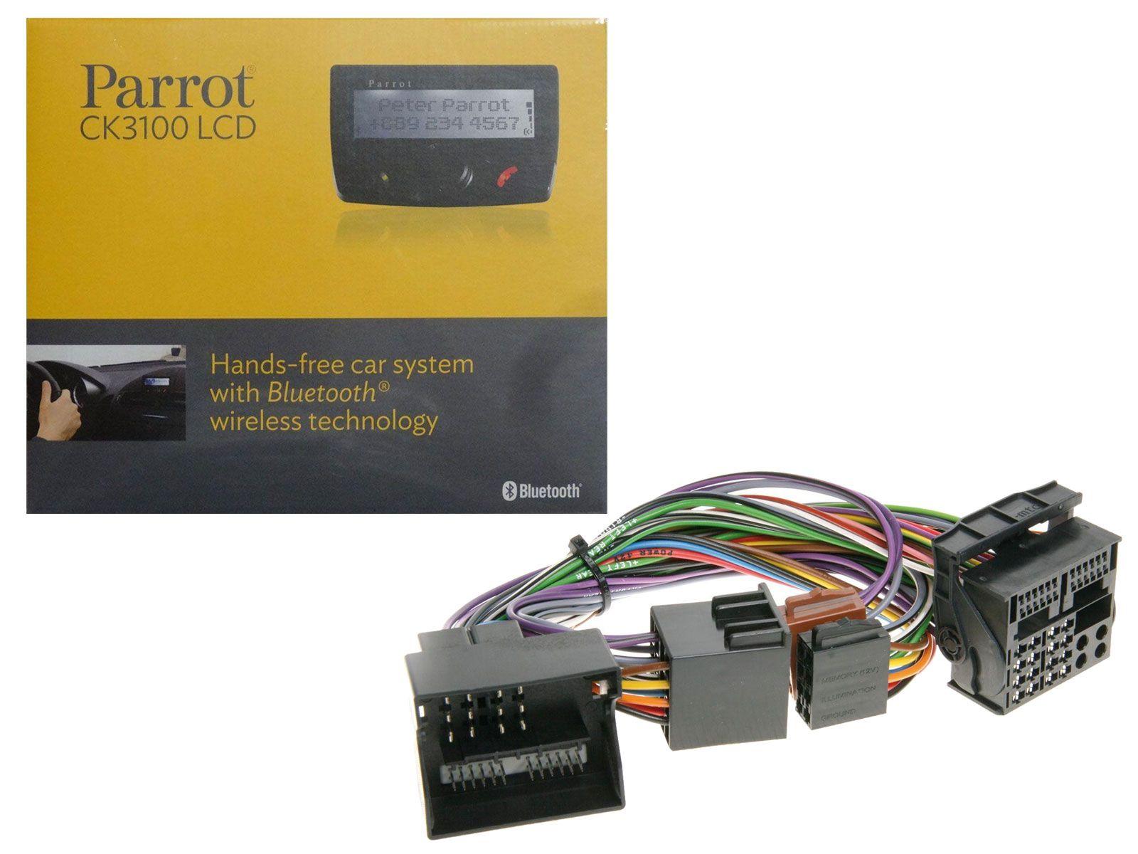 Set Parrot CK3100 Bluetooth Freisprechanlage + Ford (ab 2003, Quadlock) FSE Adapter