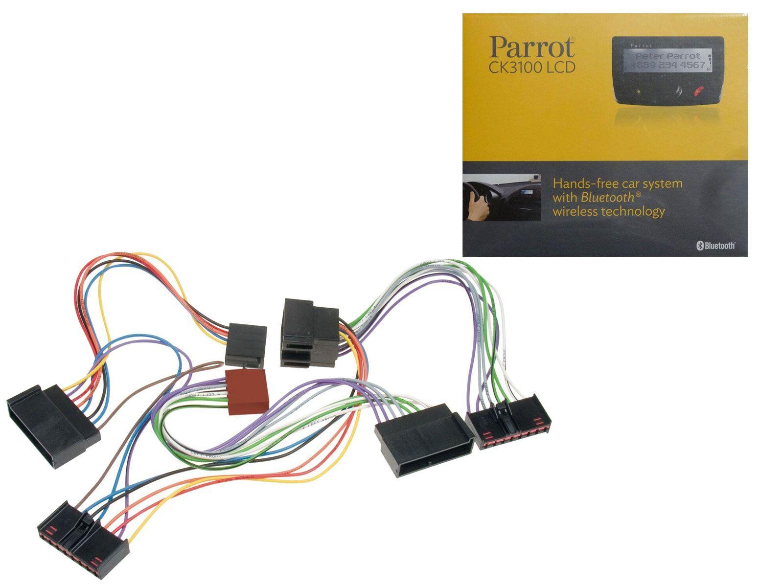 Set Parrot CK3100 Bluetooth Freisprechanlage + Ford Mondeo, Fiesta Focus FSE Adapter