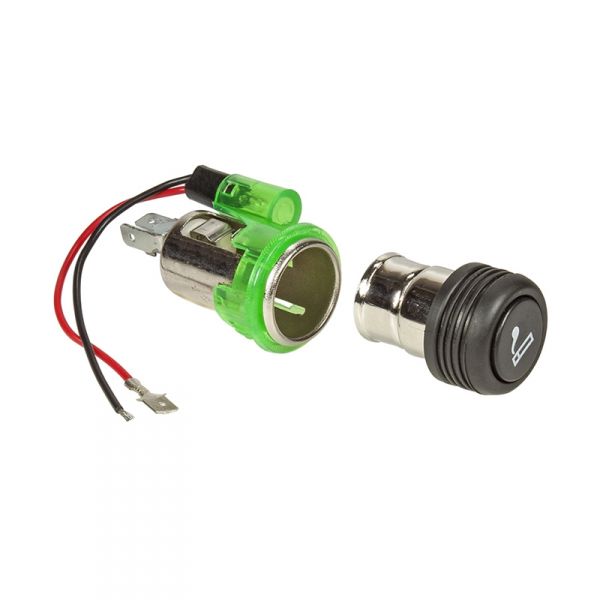 Zigarettenanz�nder Steckdose Einbauversion 12/24 Volt max. 20A + Beleuchtung