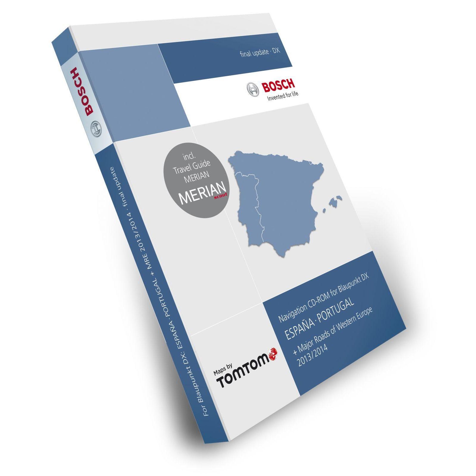 Blaupunkt Tele Atlas TomTom Spanien / Portugal Travelpilot DX 2013/2014 + Hauptstraen Westeuropas