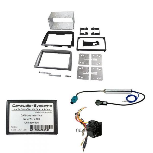 Radioeinbauset mit Lenkradsteuerung f�r Blaupunkt Doppel DIN Autoradio in Alfa Mito (ab 2008)