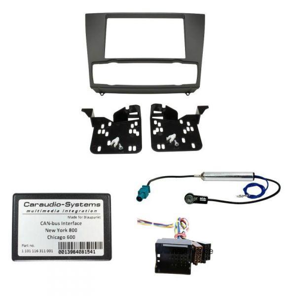 Radioeinbauset mit Lenkradsteuerung f�r Blaupunkt Doppel DIN Autoradio in BMW 3er E90 (06-10)