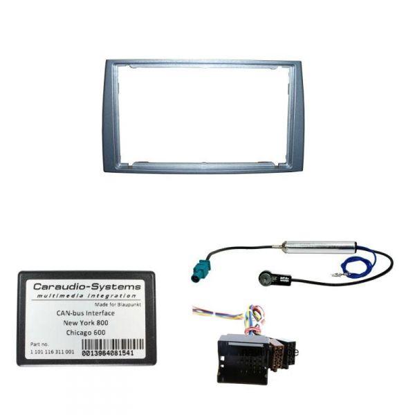 Radioeinbauset mit Lenkradsteuerung f�r Blaupunkt Doppel DIN Autoradio in Peugeot 308, 308 CC