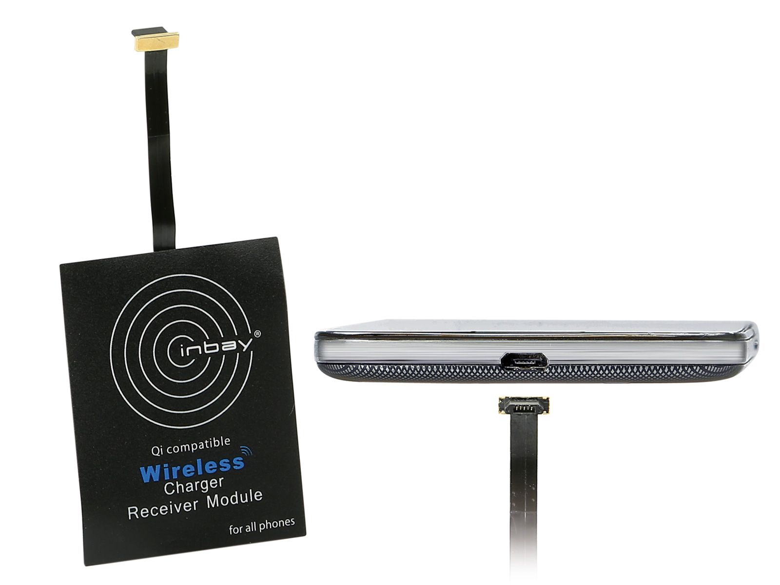 Inbay Universaler Induktiver Qi-Ladeempf�nger USB oben