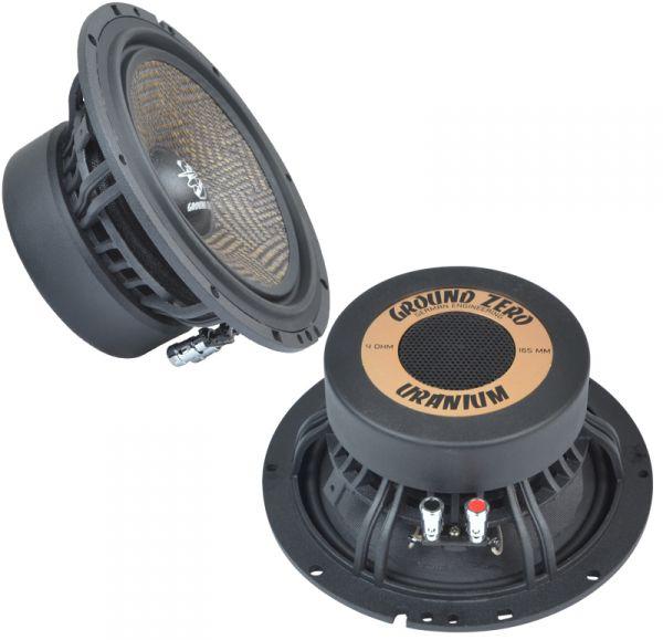 Ground Zero GZUK 65SQX - 16,5 cm Komponenten-Lautsprecher mit 200 Watt (RMS: 120 Watt)