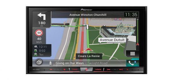 Pioneer AVIC-F80DAB - 2-DIN Navigation mit Touchscreen / Bluetooth / DAB / TMC / USB / iPod / DVD