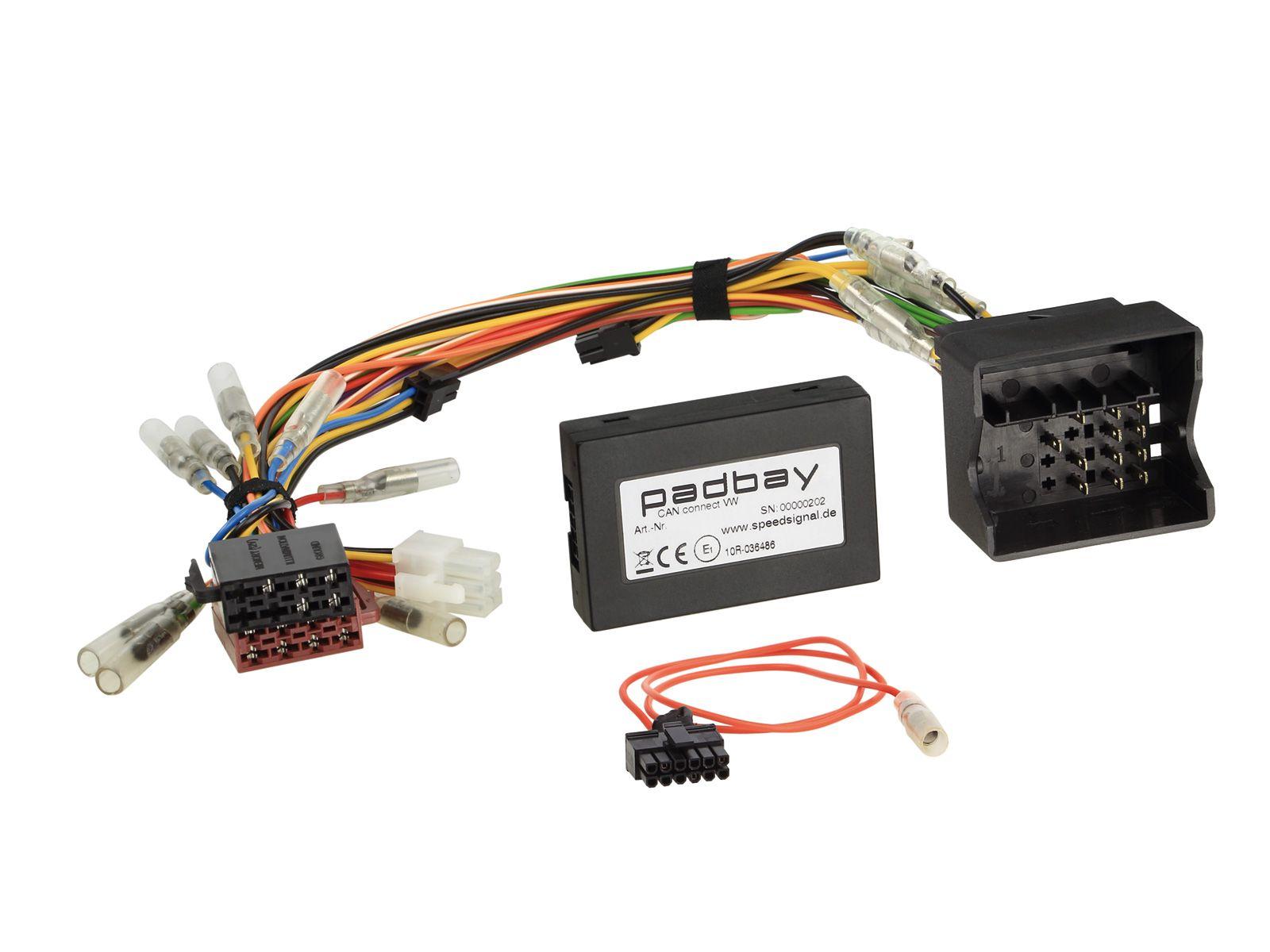 ACV Padbay CAN-Bus- / Lenkradadapter fr Seat, Skoda, VW (weies Display) auf Kenwood - 41-1324-702