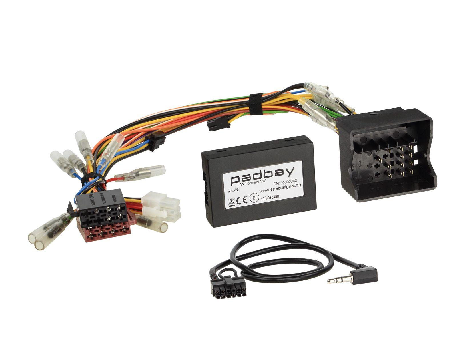 ACV Padbay CAN-Bus- / Lenkradadapter f�r Seat, Skoda, VW (wei�es Display) auf Alpine - 41-1324-102