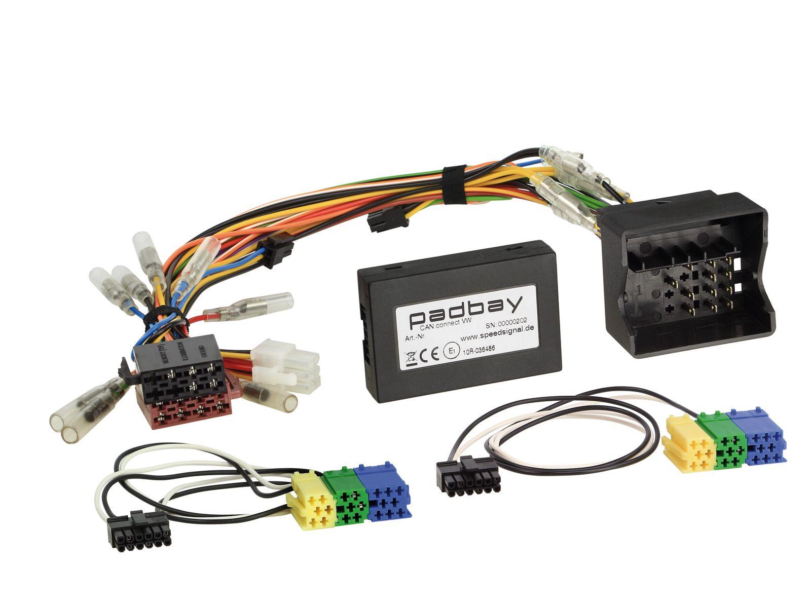 ACV Padbay CAN-Bus- / Lenkradadapter f�r Seat, Skoda, VW (wei�es Display) auf Blaupunkt 41-1324-502