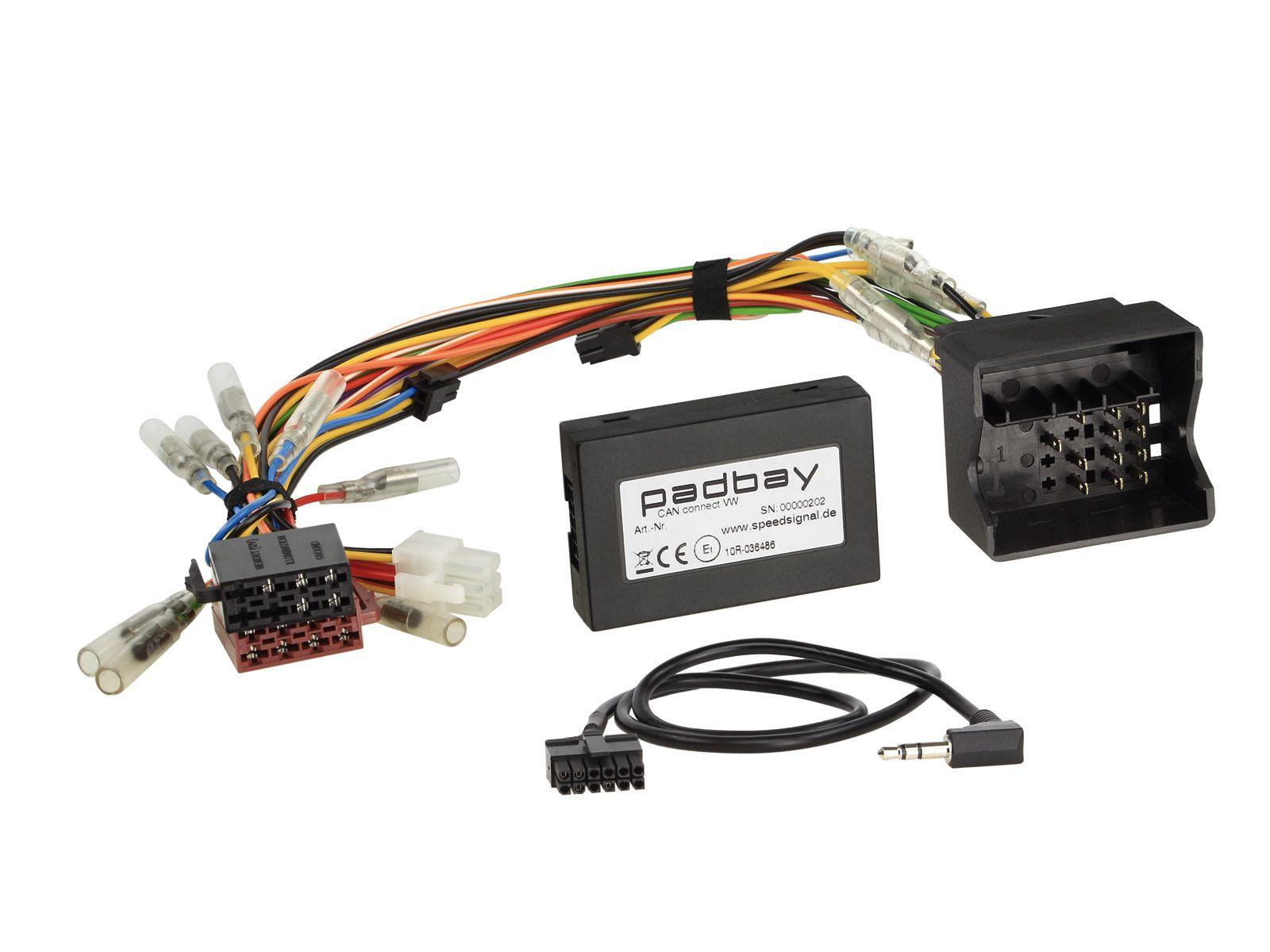 ACV Padbay CAN-Bus- / Lenkradadapter fr Seat, Skoda, VW (weies Display) auf Clarion - 41-1324-802