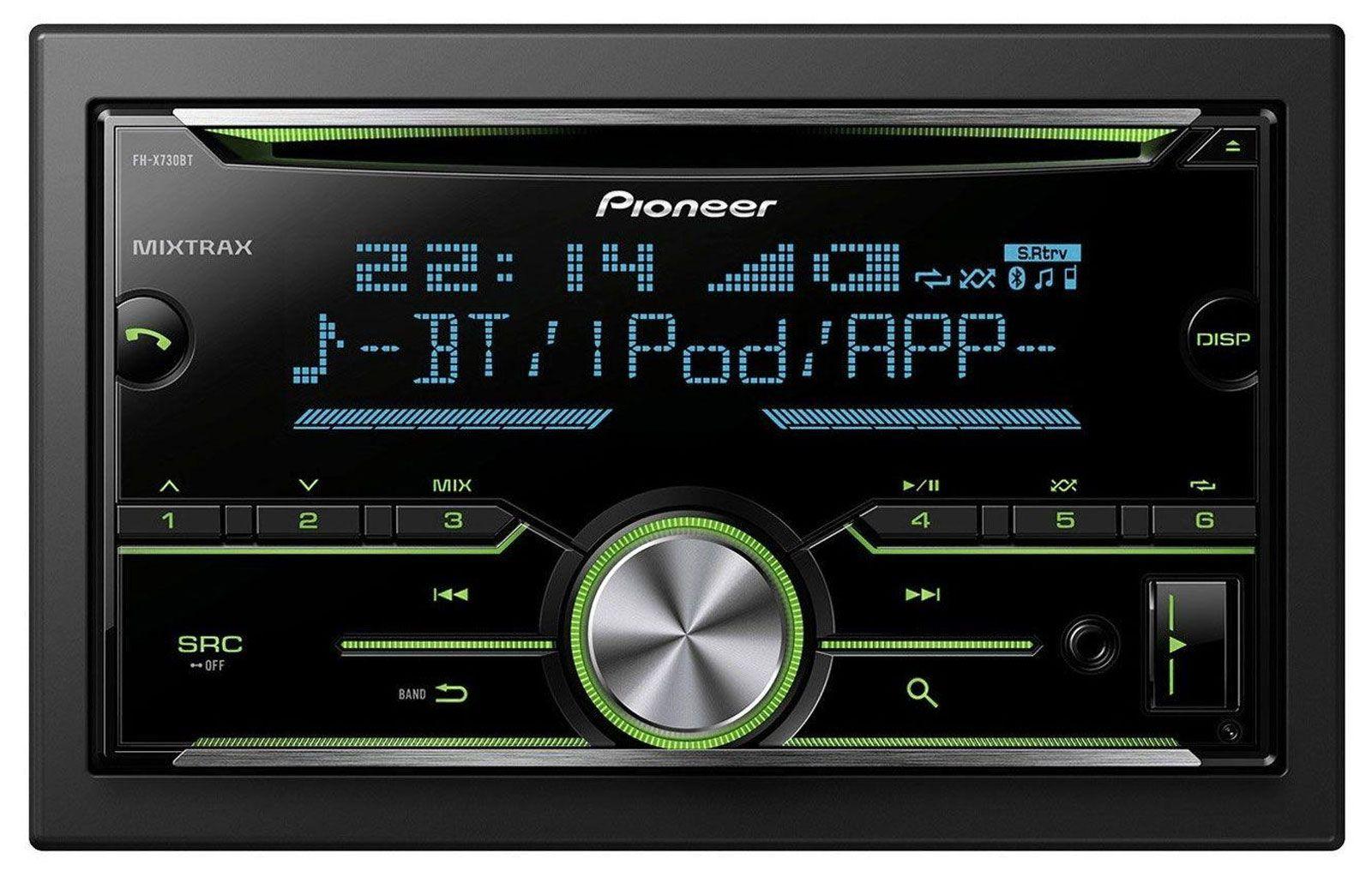 Pioneer FH-X730BT - Doppel-DIN CD/MP3-Autoradio mit Bluetooth / USB / iPod / AUX-IN