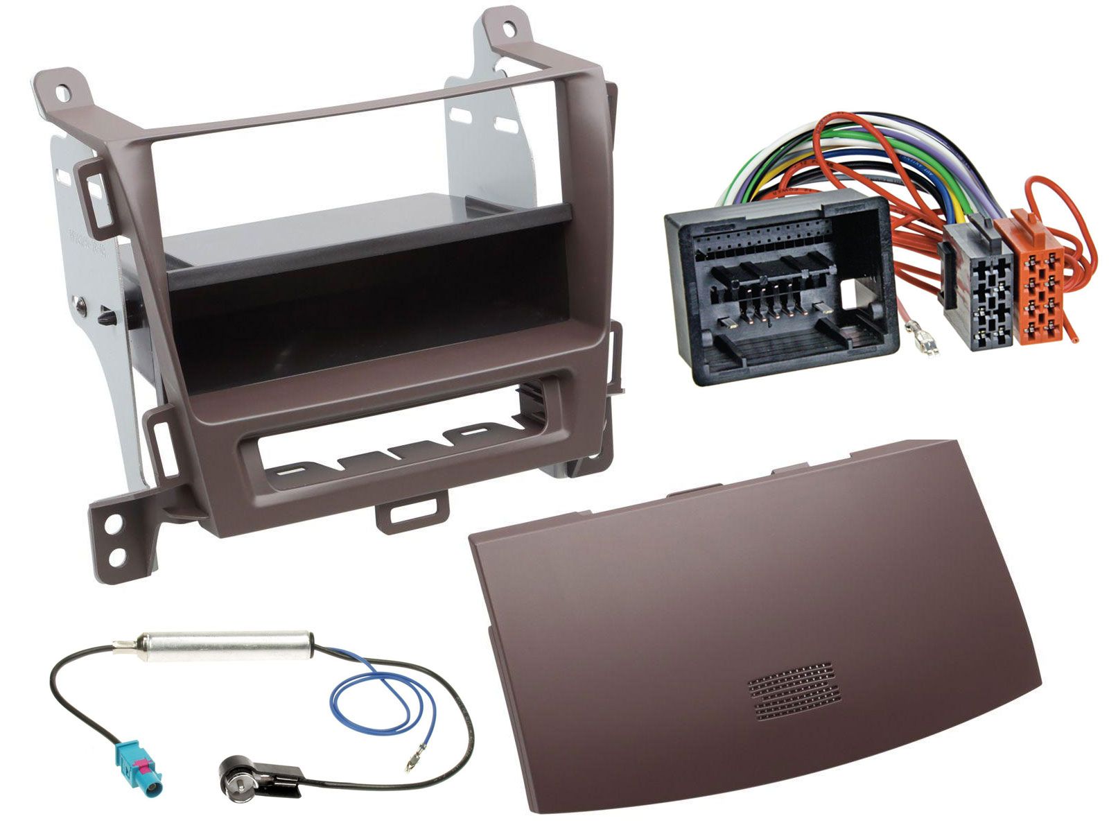 Radioeinbauset f�r DIN Autoradio in Opel Zafira Tourer (ab 2012) - braun