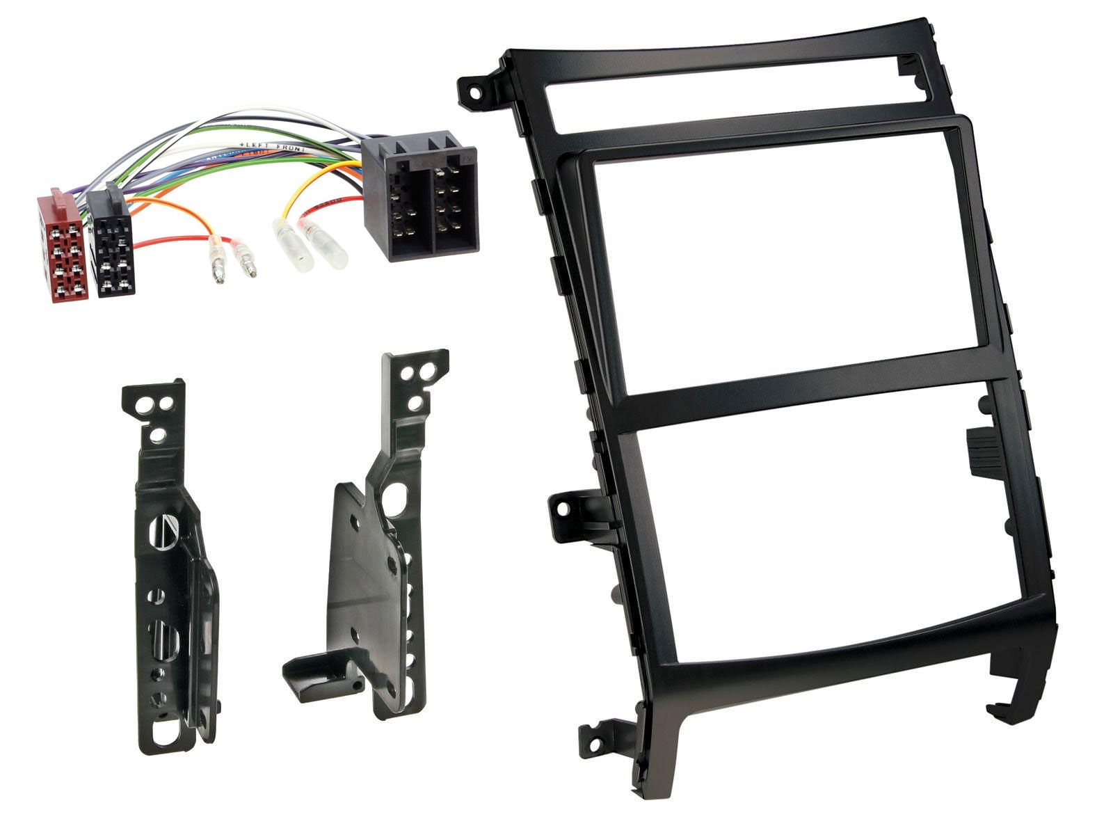 Radioeinbauset f�r Doppel DIN Autoradio in Hyundai ix55 (09-12) - schwarz