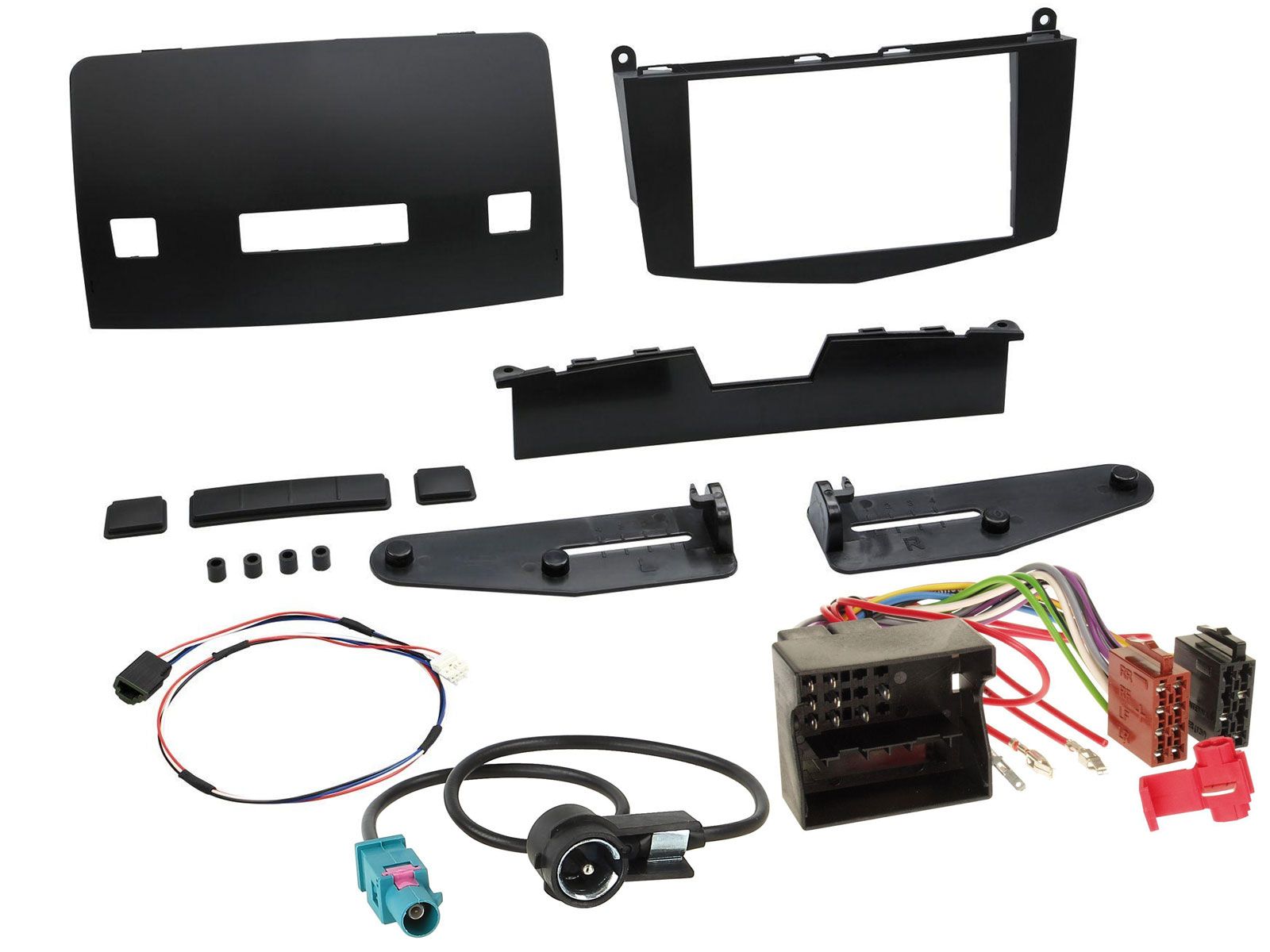 Radioeinbauset f�r Doppel DIN Autoradio in Mercedes C-Klasse (2007-2011) - mit Tasten