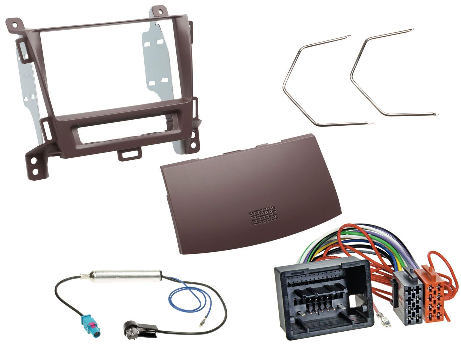 Radioeinbauset f�r Doppel DIN Autoradio in Opel Zafira (ab 2012) - braun