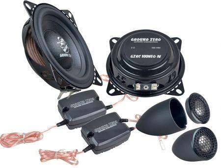 Ground Zero GZRC 100NEO-IV - 10 cm Komponenten-Lautsprecher mit 120 Watt (RMS: 80 Watt)