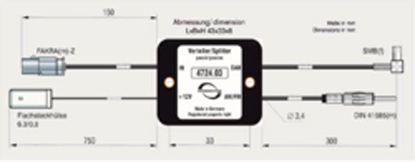 Antenne Bad Blankenburg - Rundfunkverteiler passiv AM/FM, DAB/DAB+ - DIN/SMB - 4724.03
