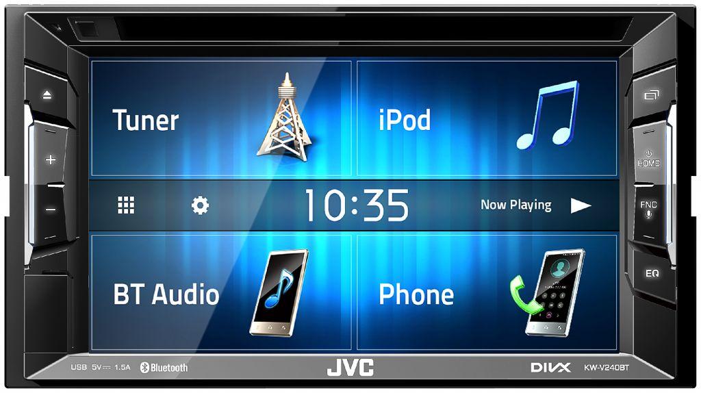JVC KW-V240BT - Doppel-DIN CD/DVD/MP3-Autoradio mit Touchscreen / Bluetooth / USB / iPod / AUX
