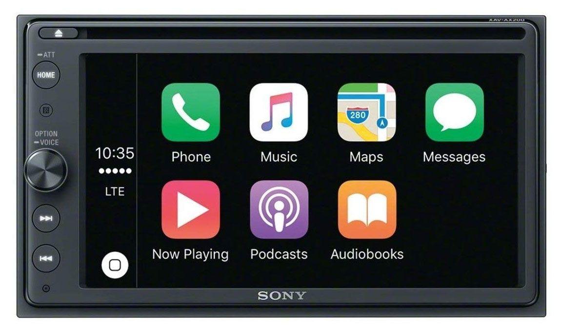 Sony XAV-AX200 - Doppel-DIN CD/DVD/MP3-Autoradio mit Touchscreen / Bluetooth / USB / iPod / CarPlay