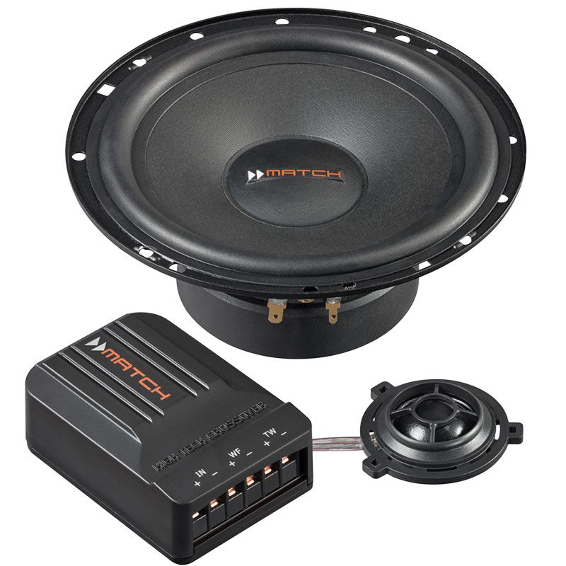 MATCH MS 62C-VW.1 - 16,5 cm Komponenten-Lautsprecher mit 160 Watt (RMS: 80 Watt) - f�r VW Golf, Polo